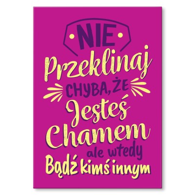 Plakat metalowy Nie przeklinaj Prezent