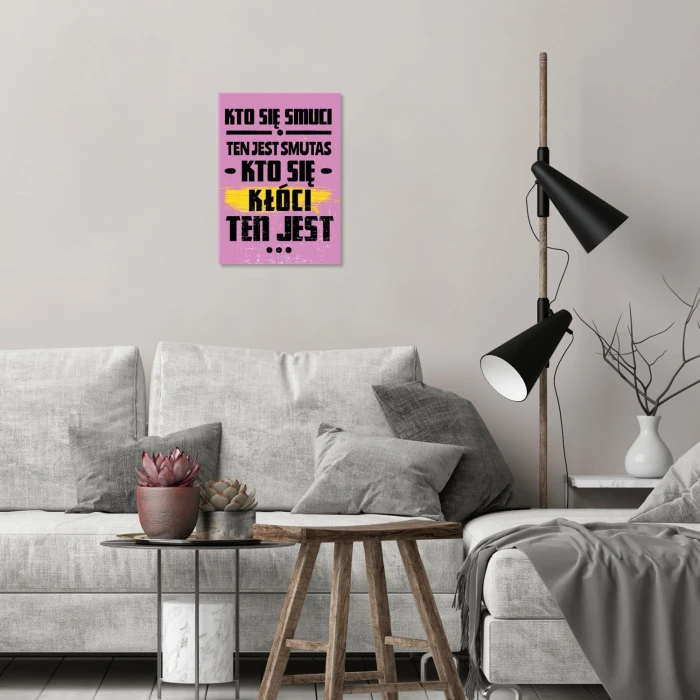 Plakat metalowy Kto się kłóci Prezent