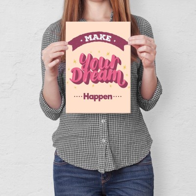 Plakat metalowy Make your dream happen Prezent