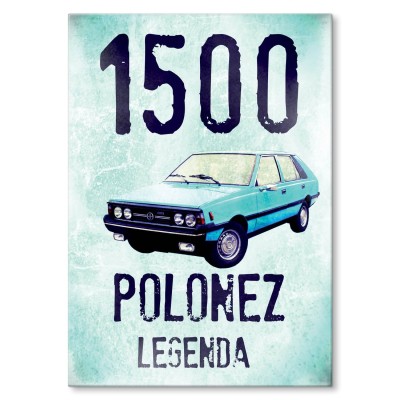 Plakat metalowy Samochód Polonez Prezent