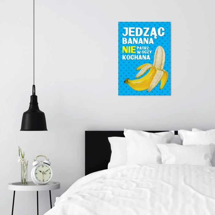 Plakat metalowy Nie patrz w oczy Prezent