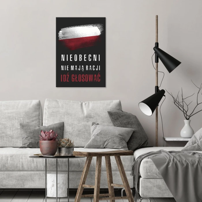 Plakat metalowy Nieobecni nie mają racji Prezent