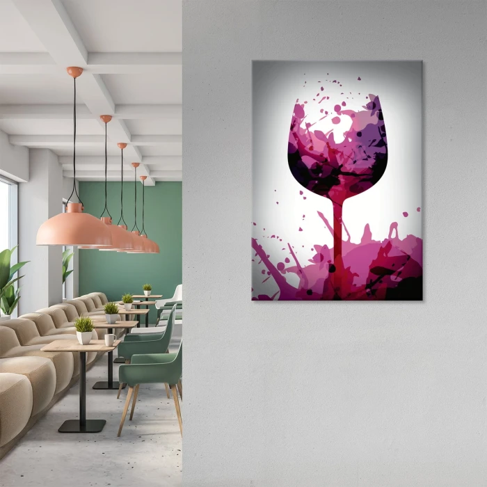 Plakat metalowy Kieliszek wina Prezent