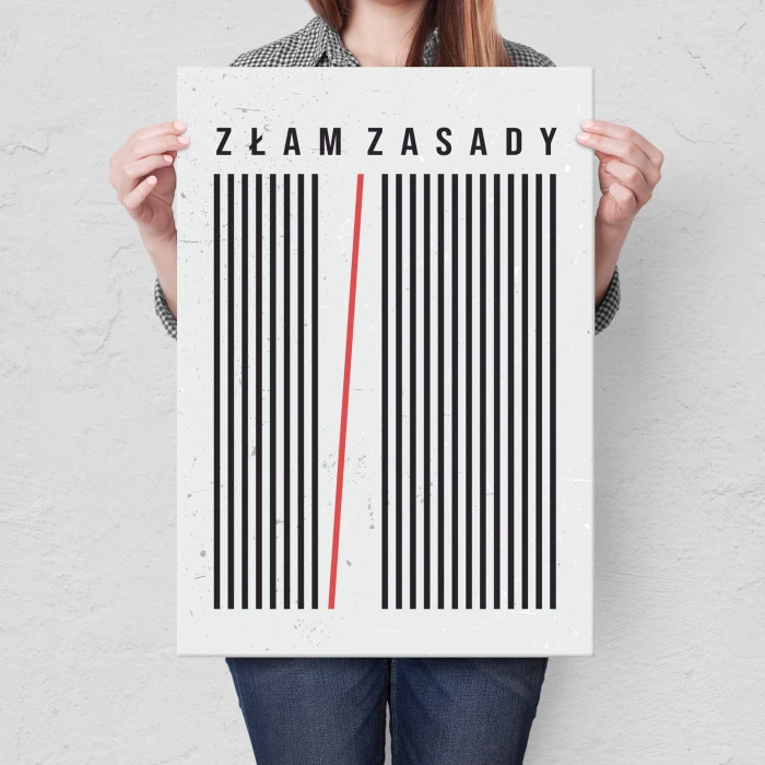 Plakat metalowy Złam zasady Prezent