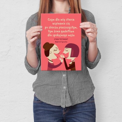 Plakat metalowy Żona gadatliwa Prezent