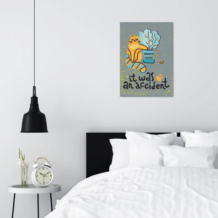 Plakat metalowy an accident Prezent