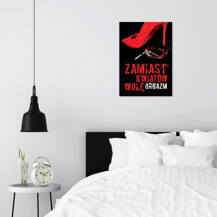 Plakat metalowy Orgazm Prezent
