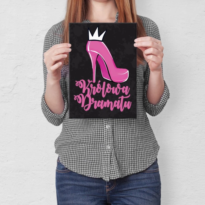 Plakat metalowy Królowa dramatu Prezent