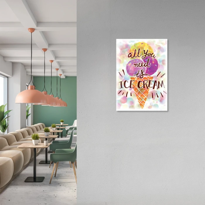 Plakat metalowy Ice cream Lody Prezent