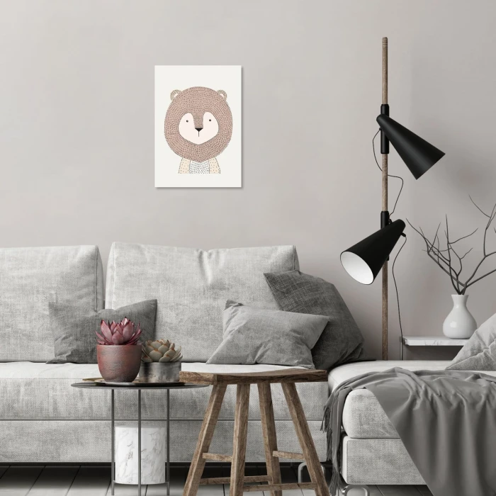 Plakat metalowy Lion cute Prezent