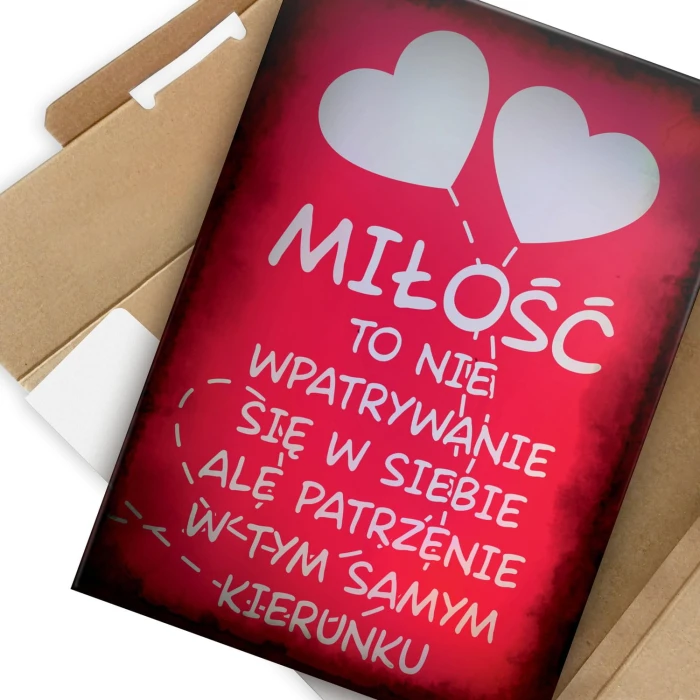Plakat metalowy Miłość Prezent