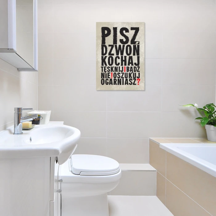 Plakat metalowy Pisz dzwoń kochaj Prezent
