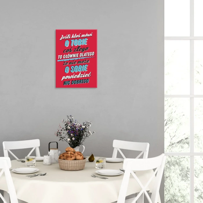 Plakat metalowy Ktoś mówi coś złego Prezent