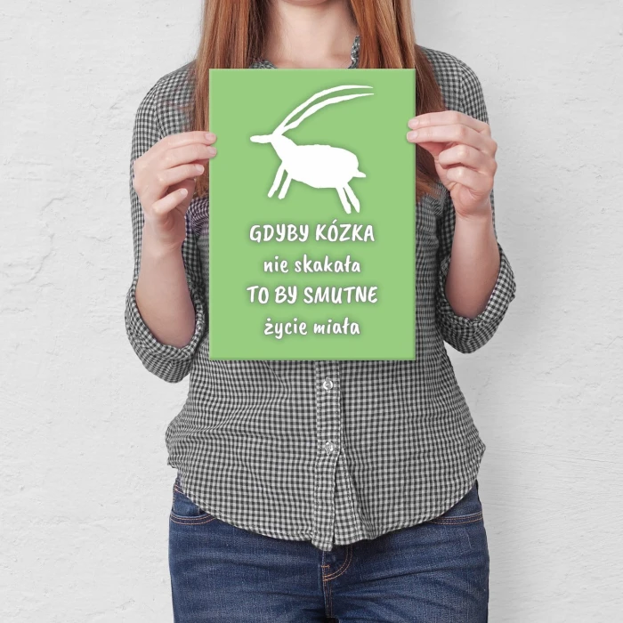 Plakat metalowy Gdyby kózka nie skakała Prezent