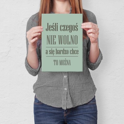 Plakat metalowy Nie wolno Prezent