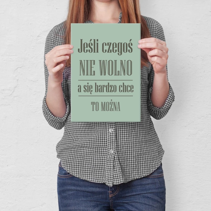 Plakat metalowy Nie wolno Prezent