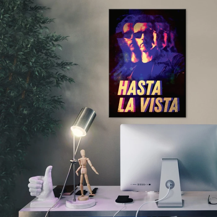 Plakat metalowy Hasta la vista Prezent