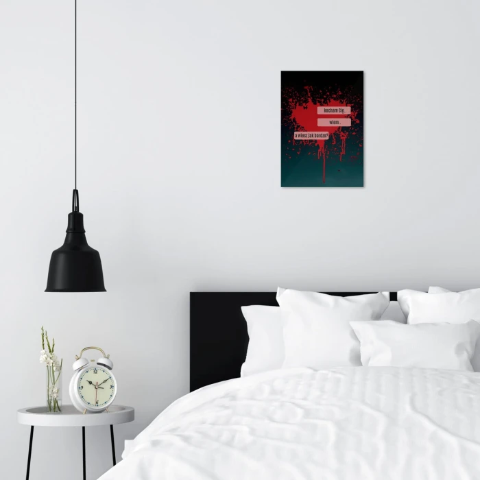 Plakat metalowy Kocham Cię - WIEM Prezent