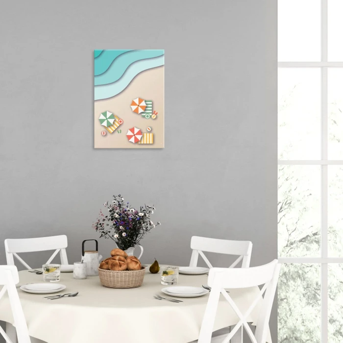 Plakat metalowy Plaża Prezent