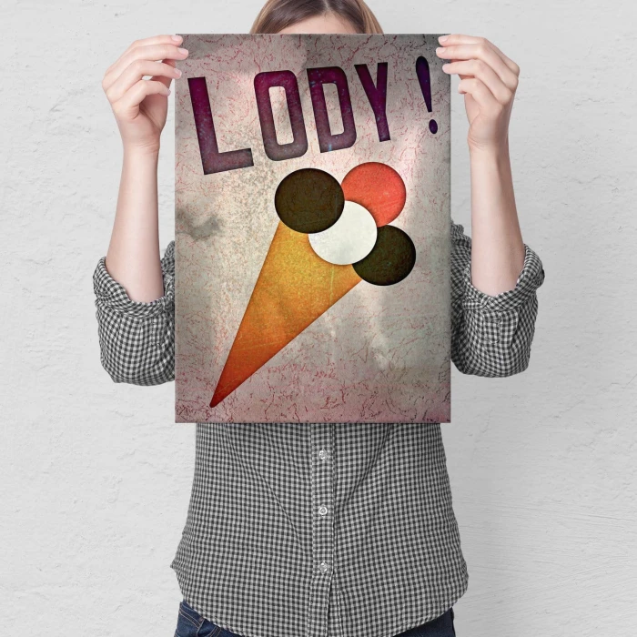 Plakat metalowy Lody! Prezent