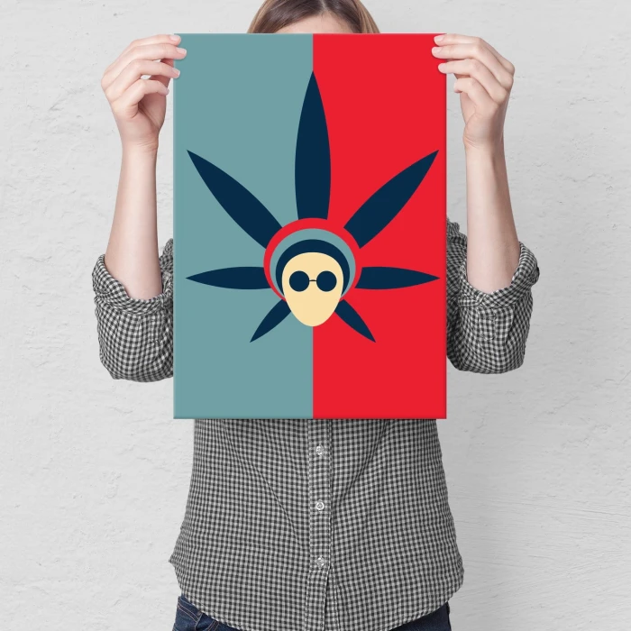 Plakat metalowy Marihuana Ganja Prezent