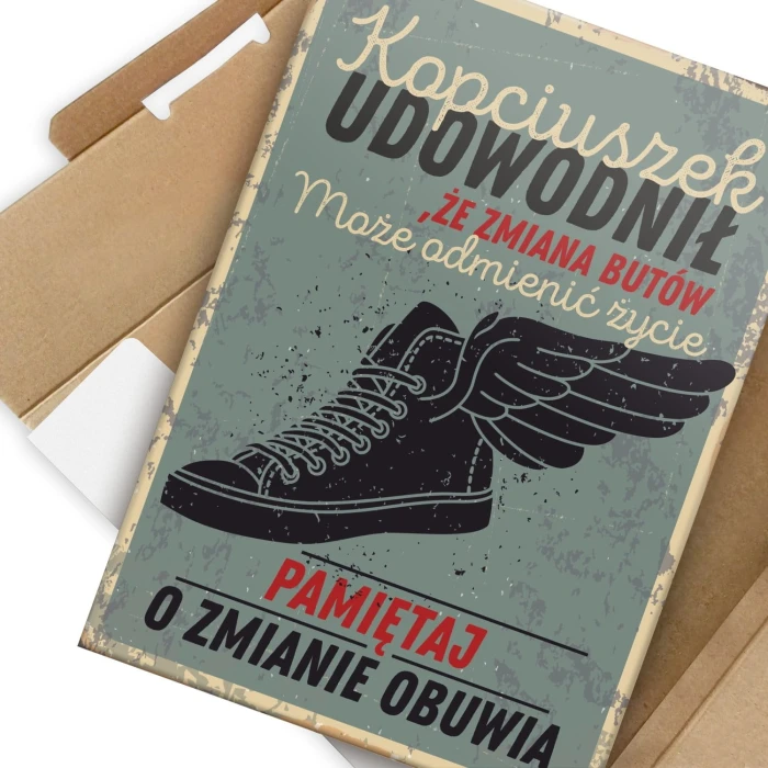 Plakat metalowy Kupciuszek udowodnił Prezent