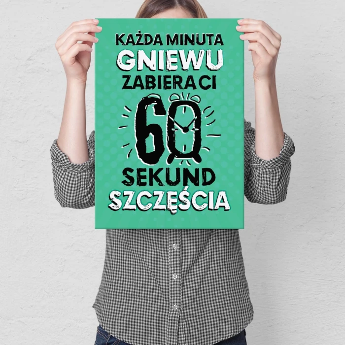 Plakat metalowy Minuta gniewu Prezent