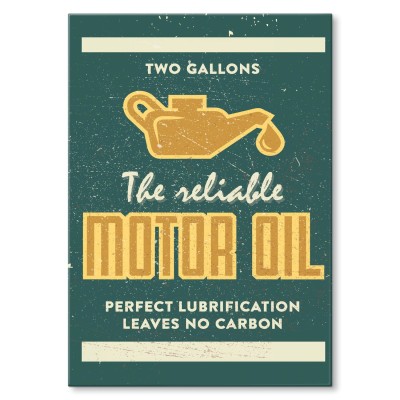 Plakat metalowy Motor Oil Prezent