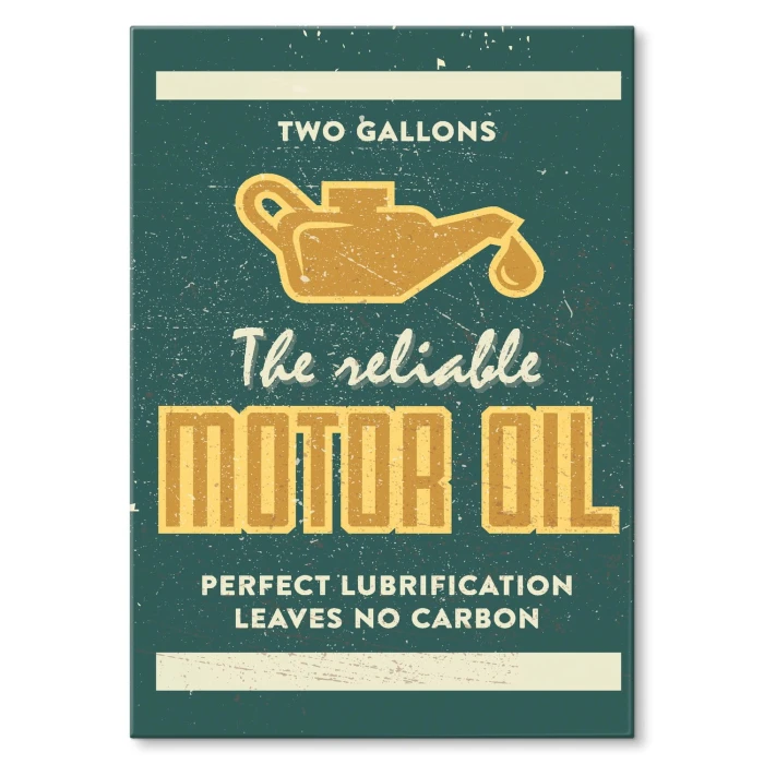 Plakat metalowy Motor Oil Prezent