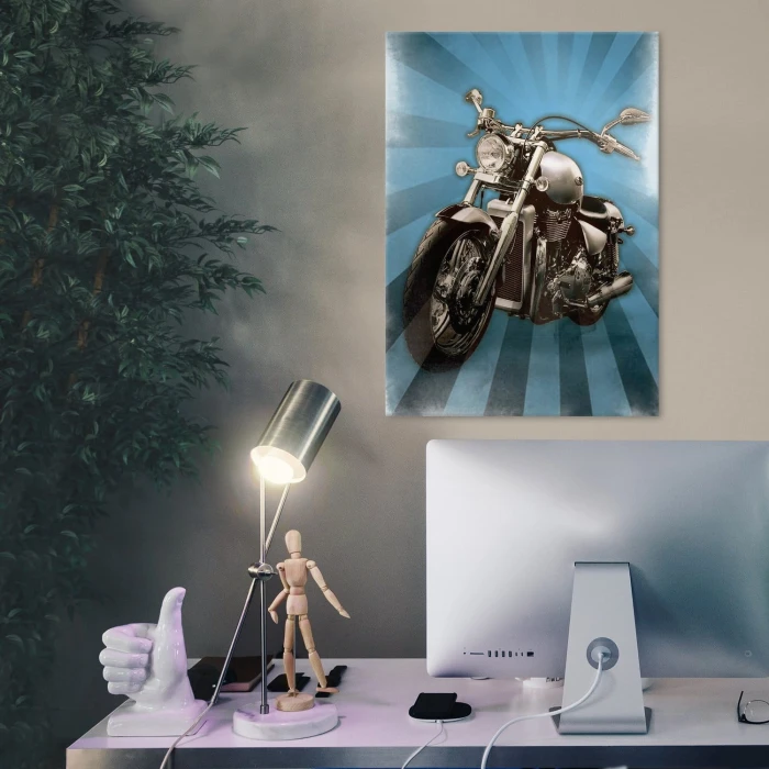 Plakat metalowy Motocykl Prezent