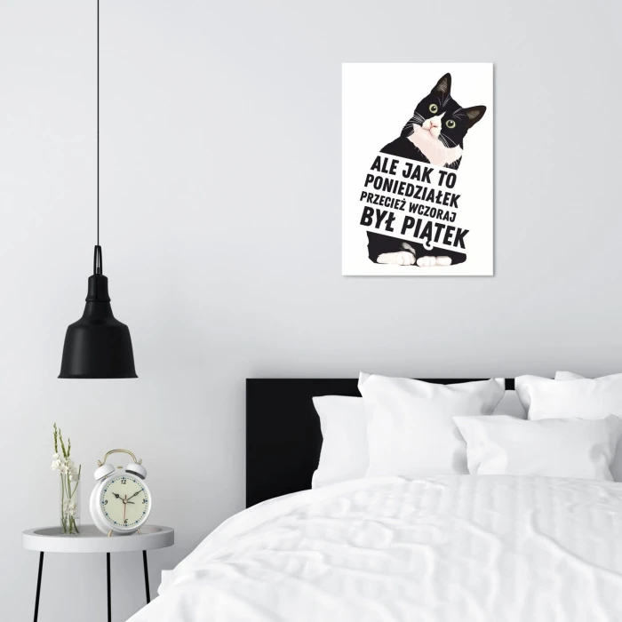 Plakat metalowy Poniedziałek Prezent