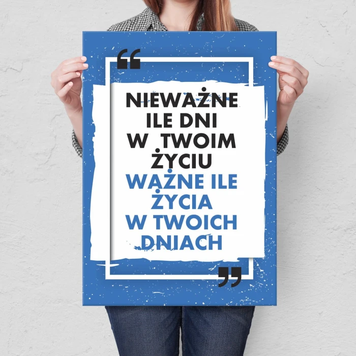 Plakat metalowy Ile życia w dniach Prezent