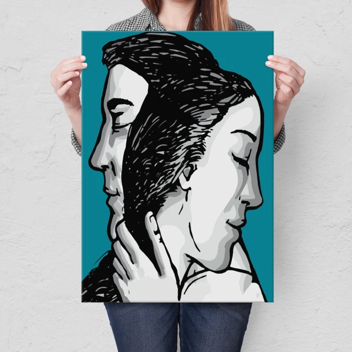 Plakat metalowy Wtuleni w siebie Prezent