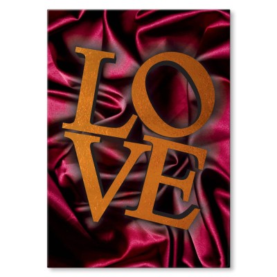 Plakat metalowy LOVE Prezent