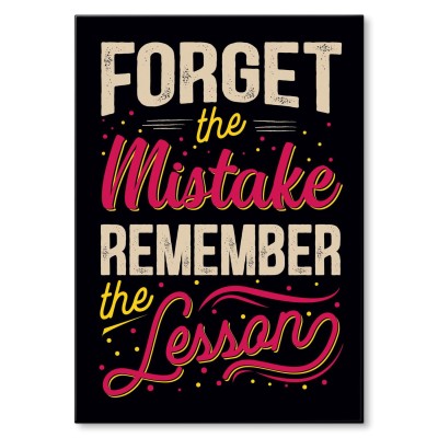 Plakat metalowy Zapamiętaj tę lekcję Prezent