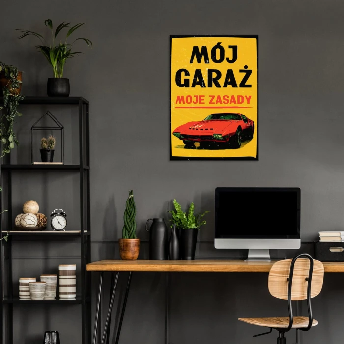 Plakat metalowy Mój garaż Firebird Prezent