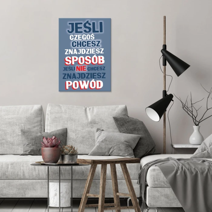 Plakat metalowy Znajdź sposób Prezent