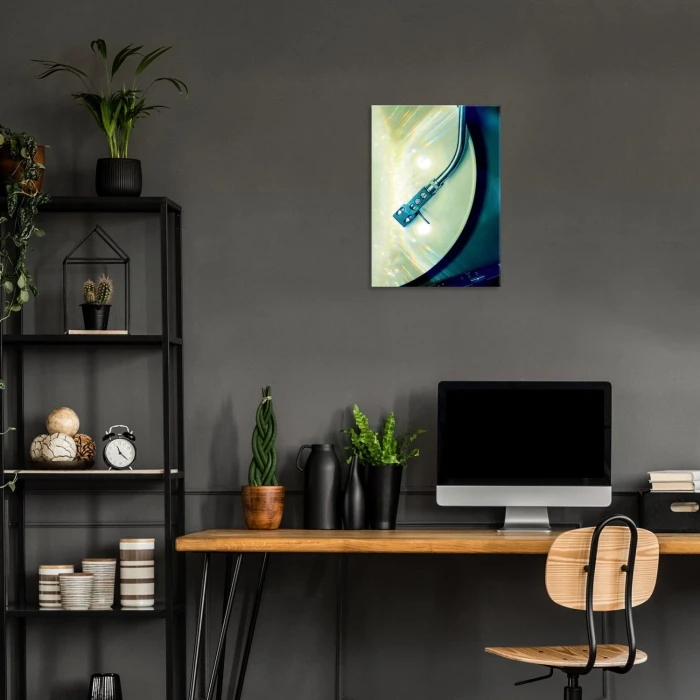 Plakat metalowy Gramofon płyta winylowa Prezent
