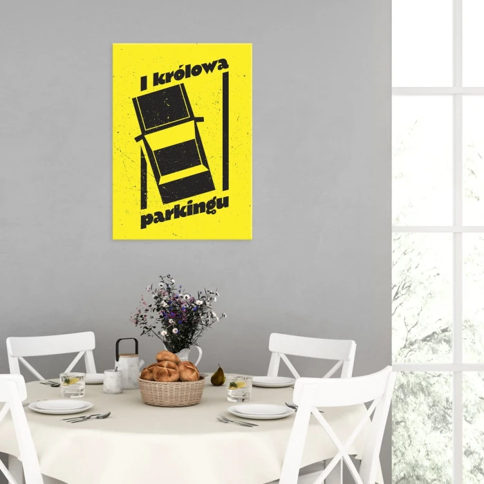 Plakat metalowy Królowa parkingu Prezent