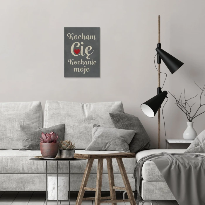 Plakat metalowy Kocham Cię kochanie Prezent
