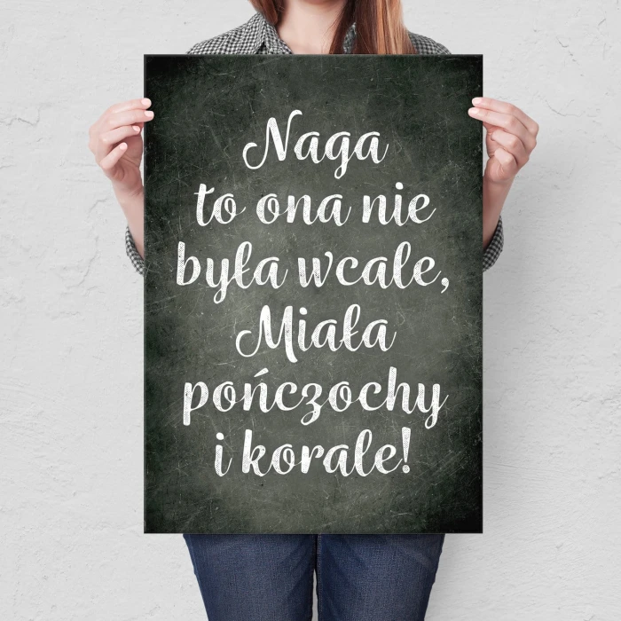 Plakat metalowy Korale Prezent
