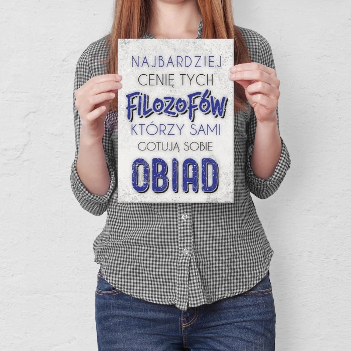 Plakat metalowy Filozofowie Prezent