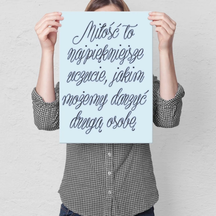 Plakat metalowy Miłość Prezent