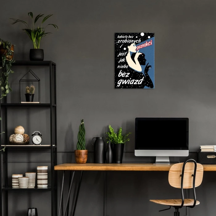Plakat metalowy Paznokcie Prezent