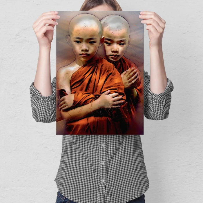 Plakat metalowy Mały Budda Prezent