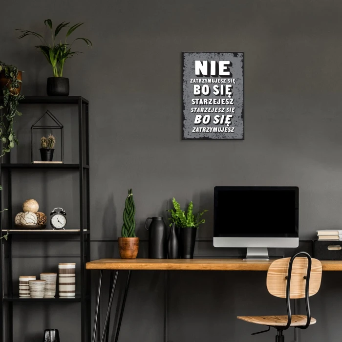 Plakat metalowy Starzejesz się Prezent