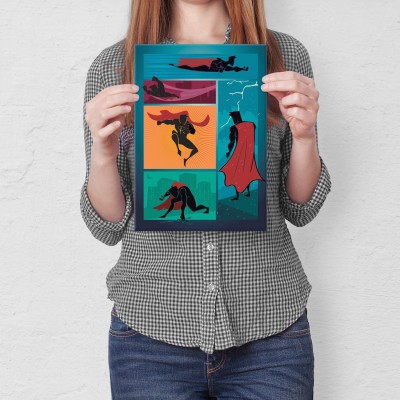 Plakat metalowy Superbohater Prezent
