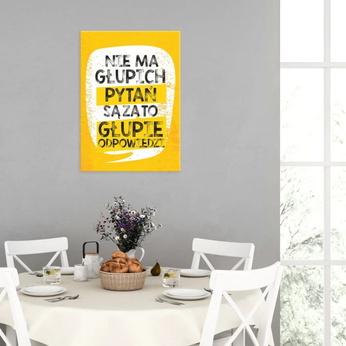 Plakat metalowy Nie ma głupich pytań Prezent