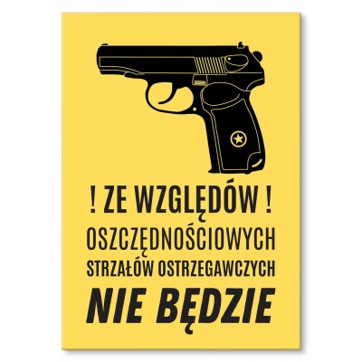 Plakat metalowy Strzały ostrzegawcze Prezent