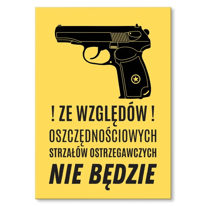 Plakat metalowy Strzały ostrzegawcze Prezent